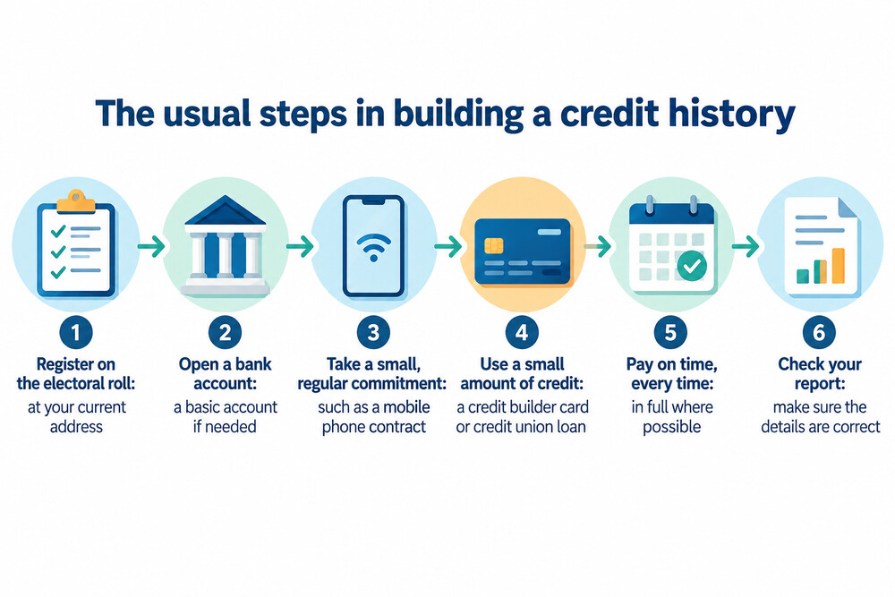 A step-by-step path from registering to vote to managing small amounts of credit