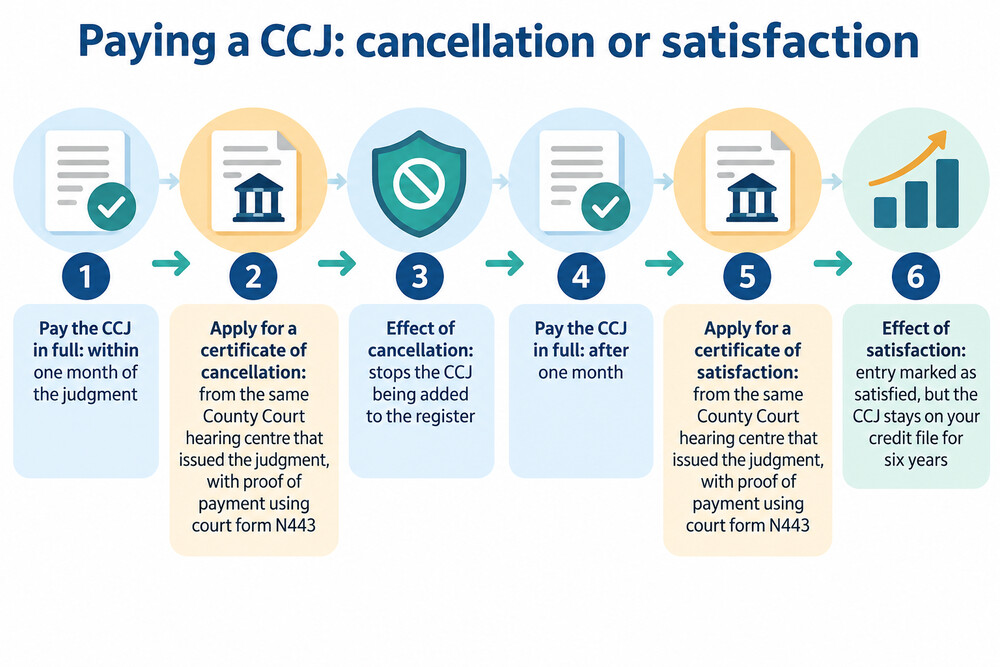 A diagram showing the one-month deadline and which certificate applies on either side of it