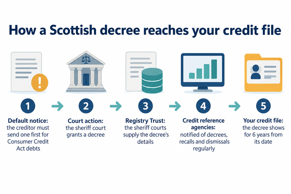 How a Scottish decree reaches your credit file