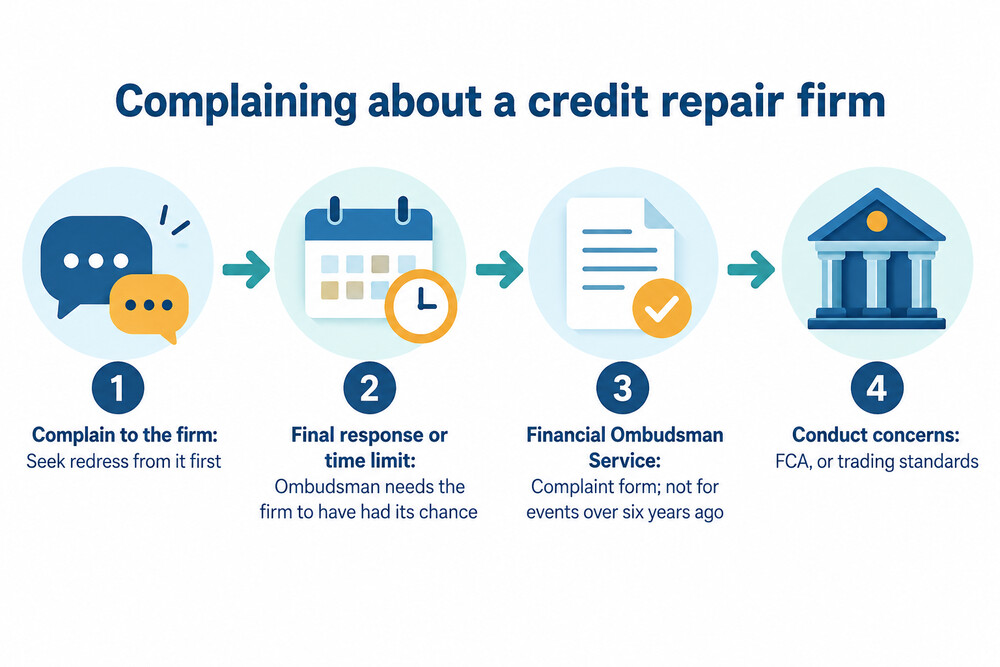 The route a complaint about a credit repair firm takes