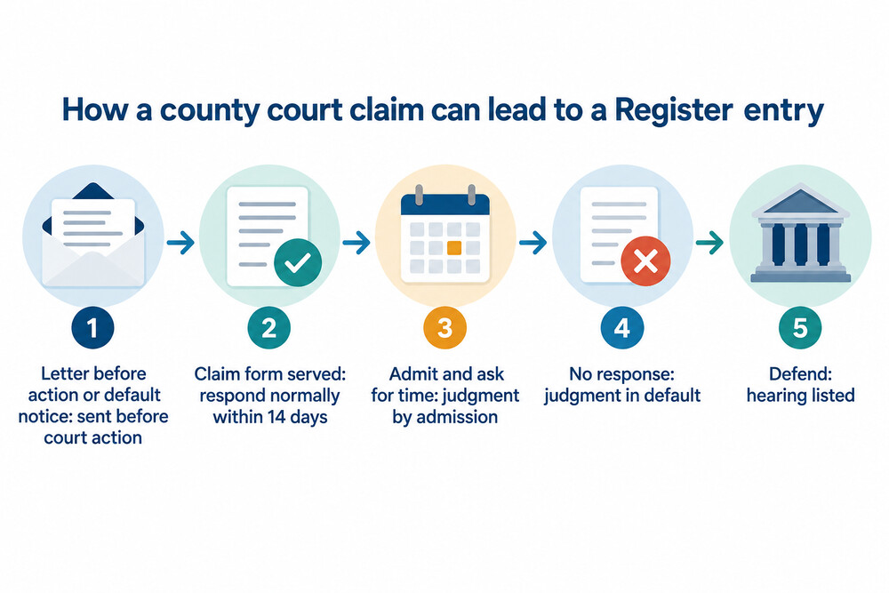 How a county court claim can lead to a Register entry