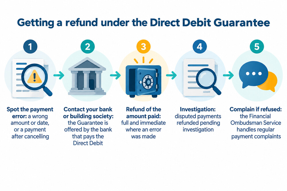 How a Direct Debit error refund works, from spotting the error to getting the money back