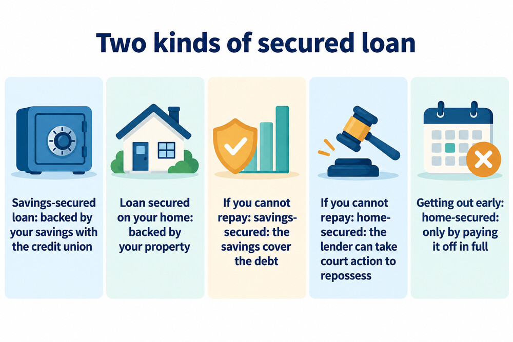 How a savings-secured loan and a home-secured loan differ