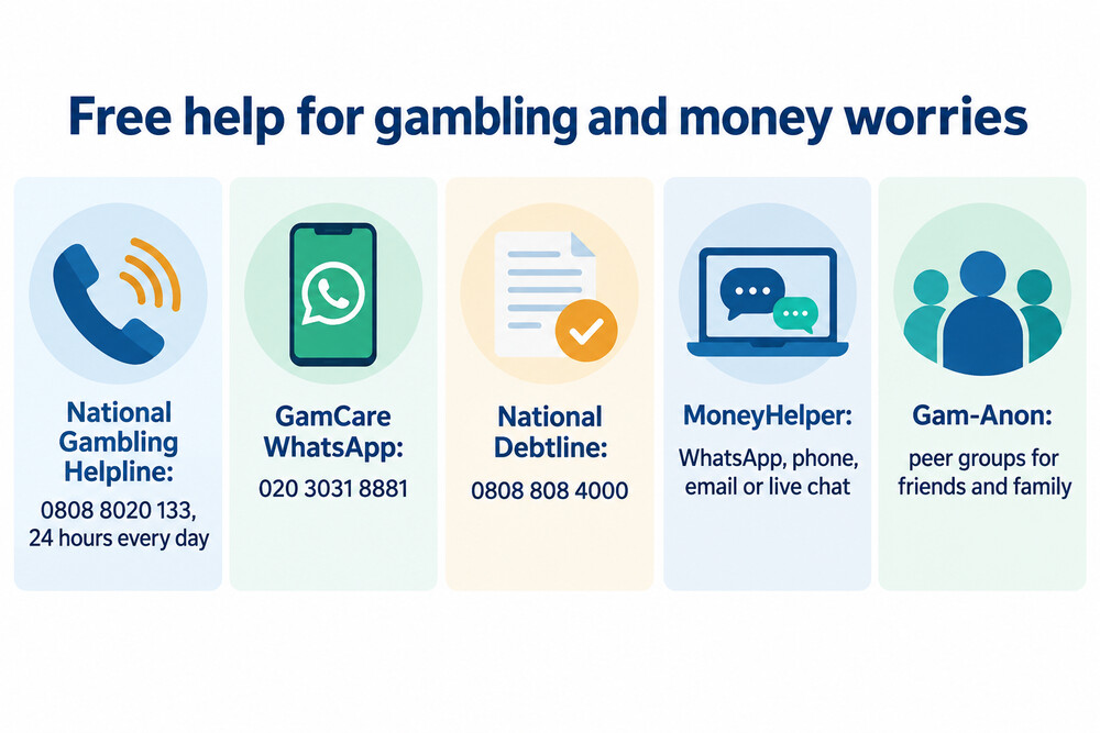 Where to go for help with gambling and gambling-related debt