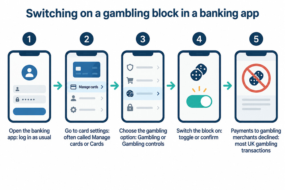 How a gambling block is switched on in a typical banking app