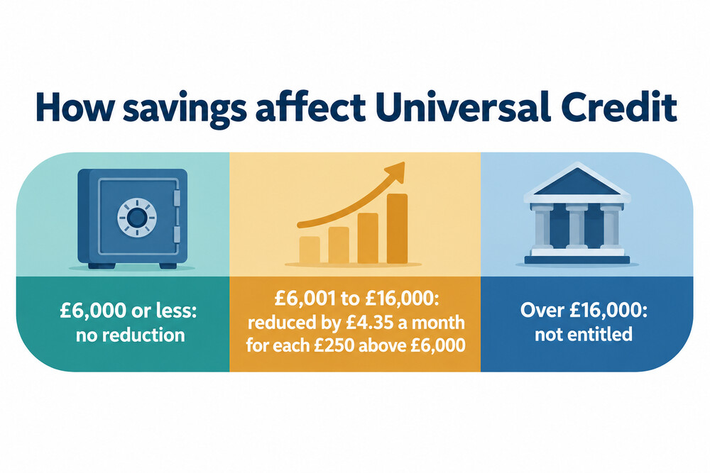 How capital in Great Britain and Northern Ireland affects Universal Credit