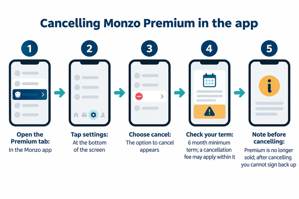 A screenshot of the Premium tab settings screen showing the cancel option
