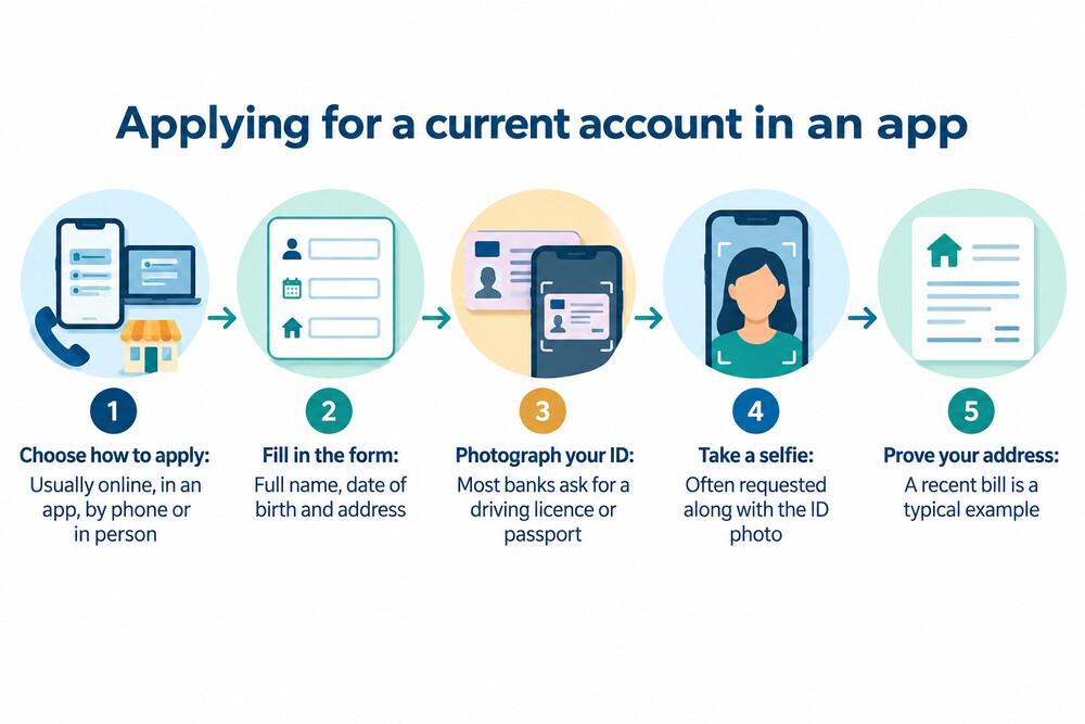 A phone camera photographing a passport held in one hand, ready to upload in a banking app
