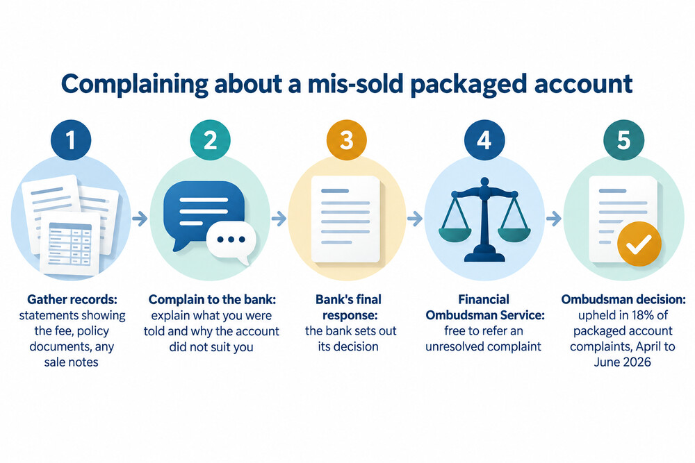 How a packaged account mis-selling complaint moves from the bank to the ombudsman