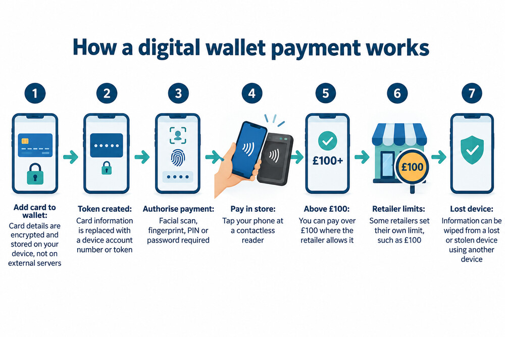 A phone screen showing a card added to a digital wallet
