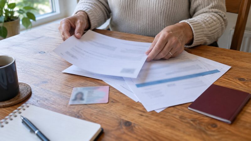 Documents commonly accepted as proof of identity and address for a bank account application