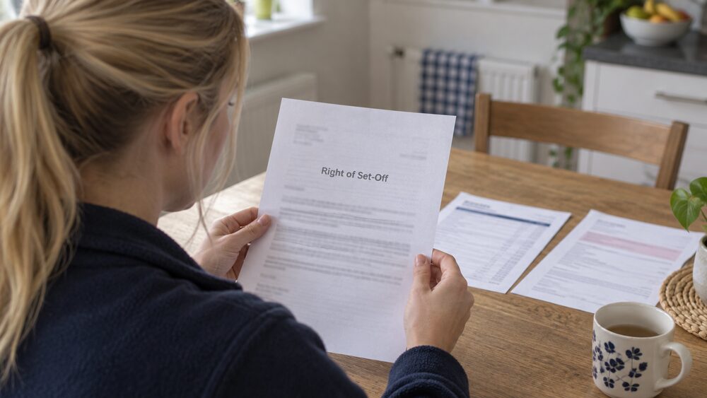 The bank's right of set-off: when your bank can take money for a debt