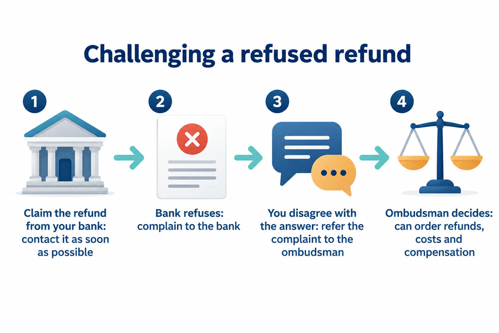 How a complaint about a refused refund moves forward