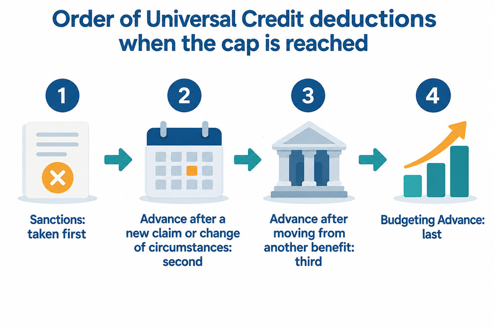 How Universal Credit decides which deductions come first when the cap is reached