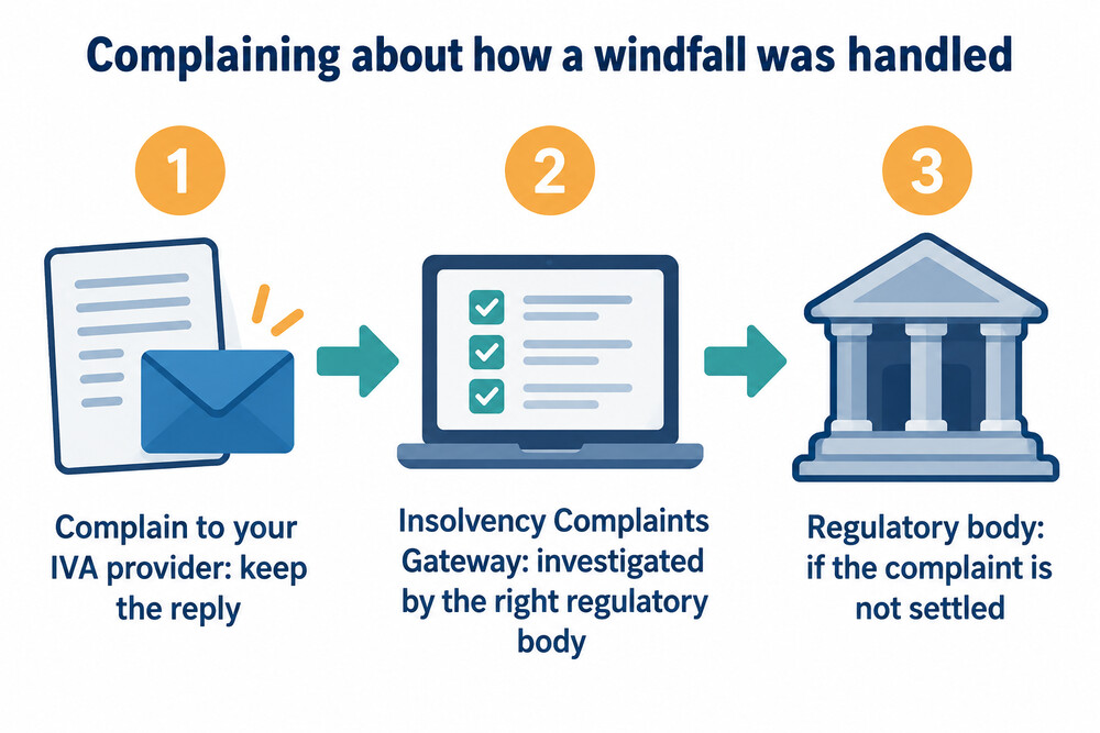 A complaint moving from the IVA provider to the Insolvency Complaints Gateway and then to the regulator