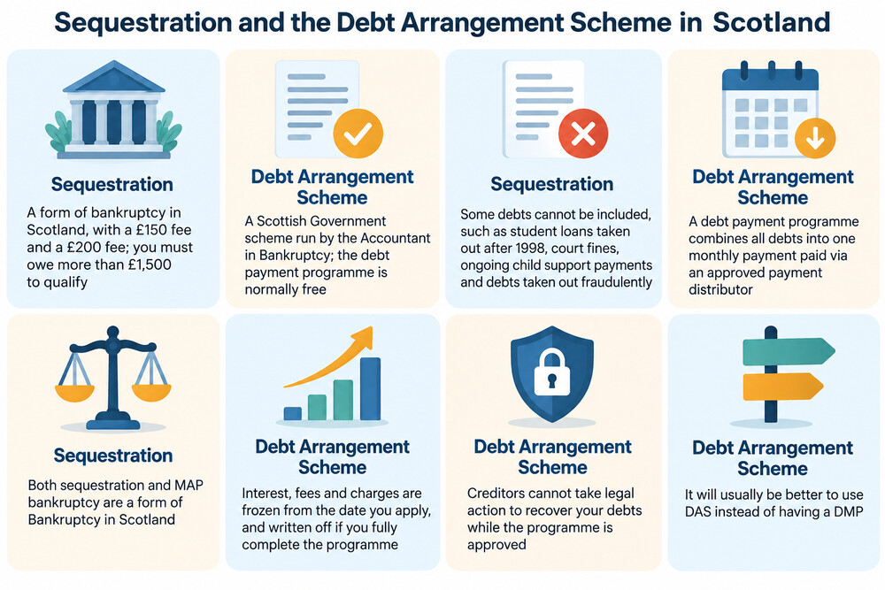 A simple side-by-side of the two Scottish debt solutions