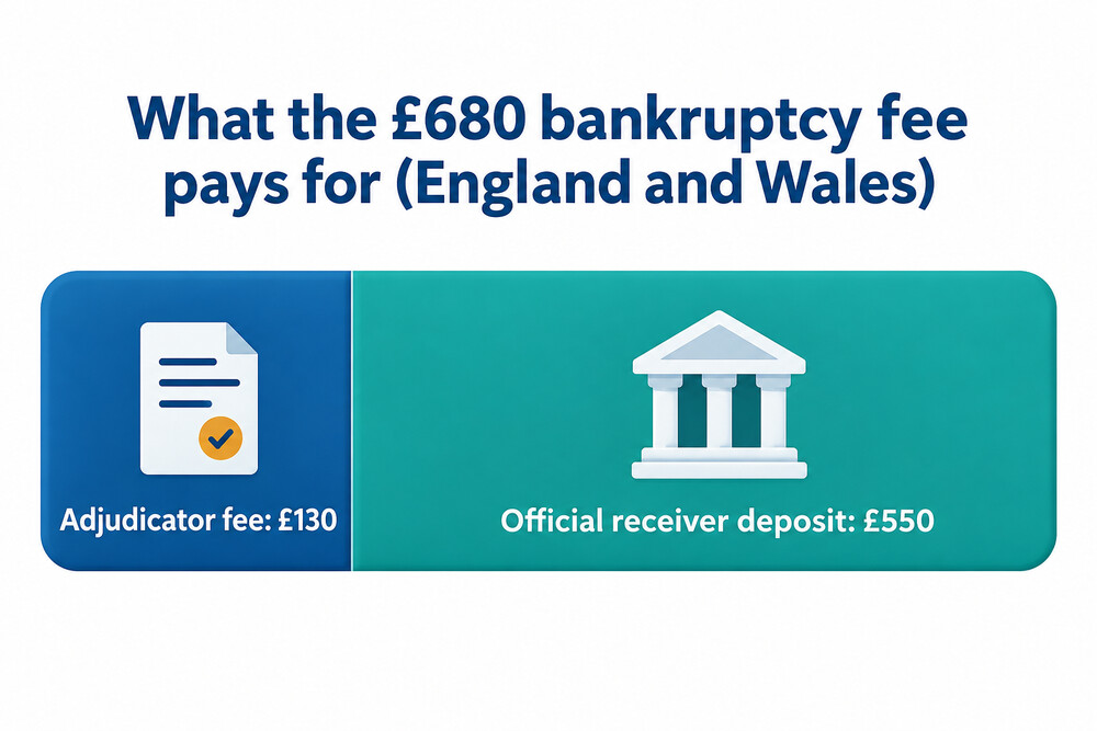 How the £680 bankruptcy fee in England and Wales is made up