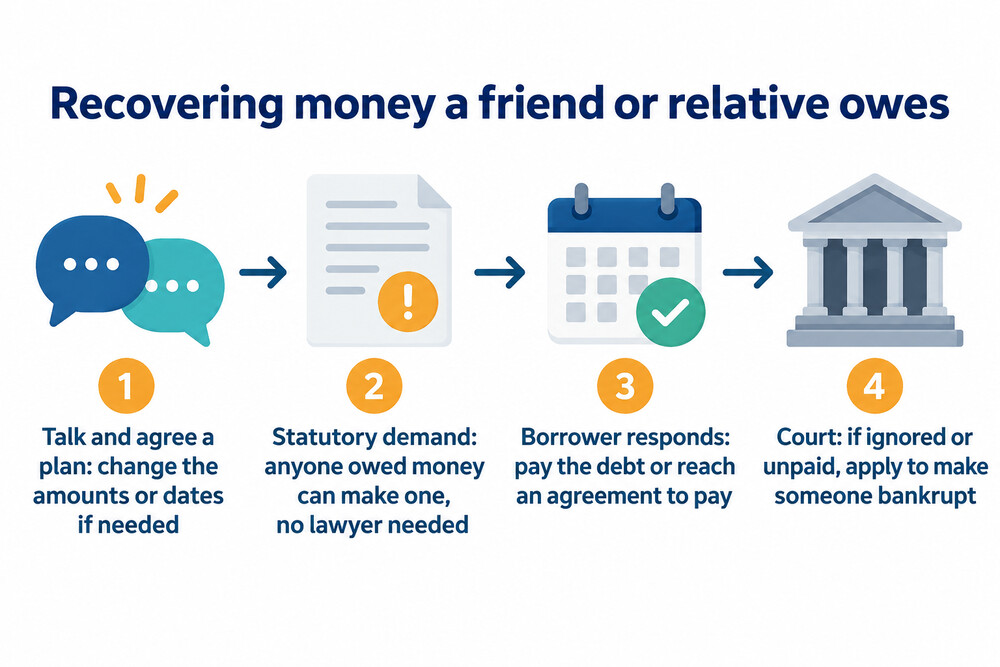 How a lender can recover an unpaid personal loan, step by step