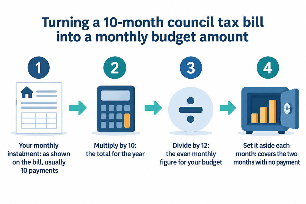 How a 10-month council tax bill becomes a 12-month budget figure