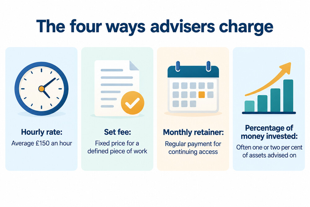 How the four ways of paying an adviser compare