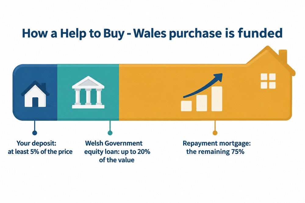 How a Help to Buy Wales purchase is funded