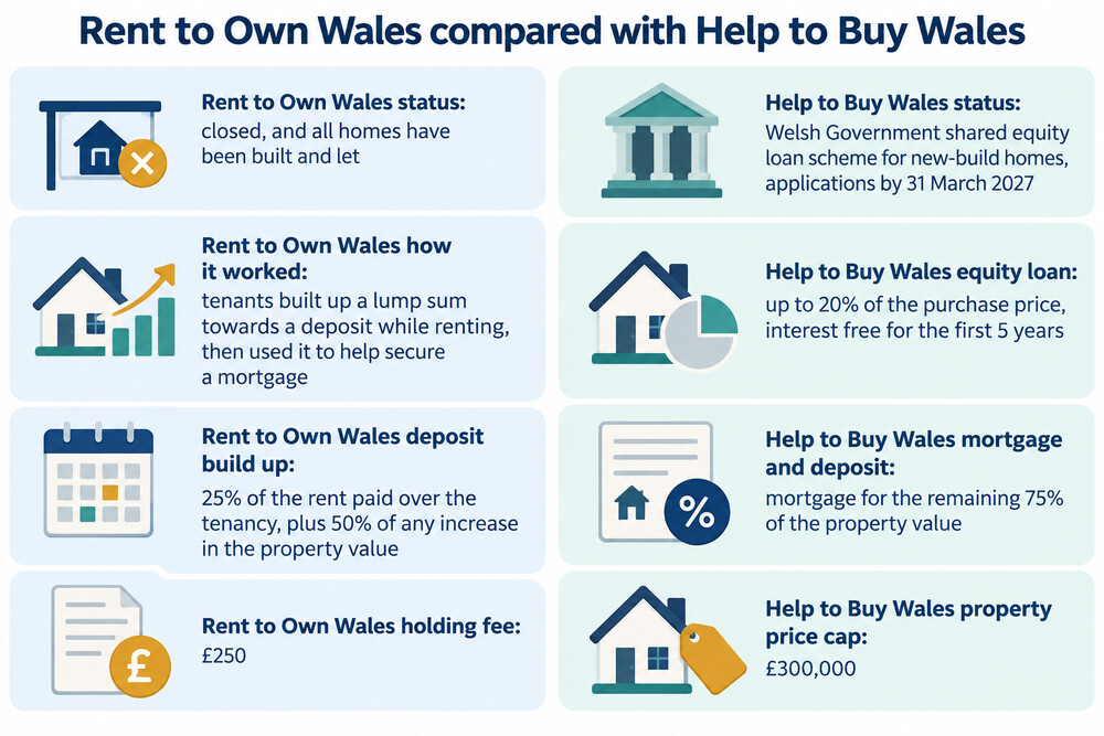 A side by side comparison of the two schemes' key terms