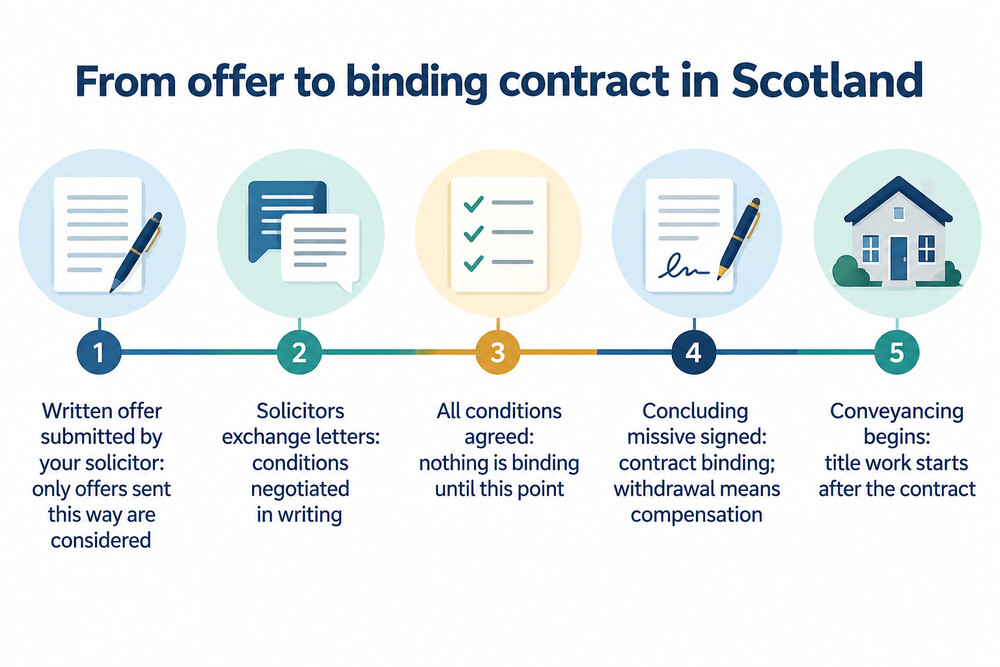 How an offer becomes a binding contract in Scotland