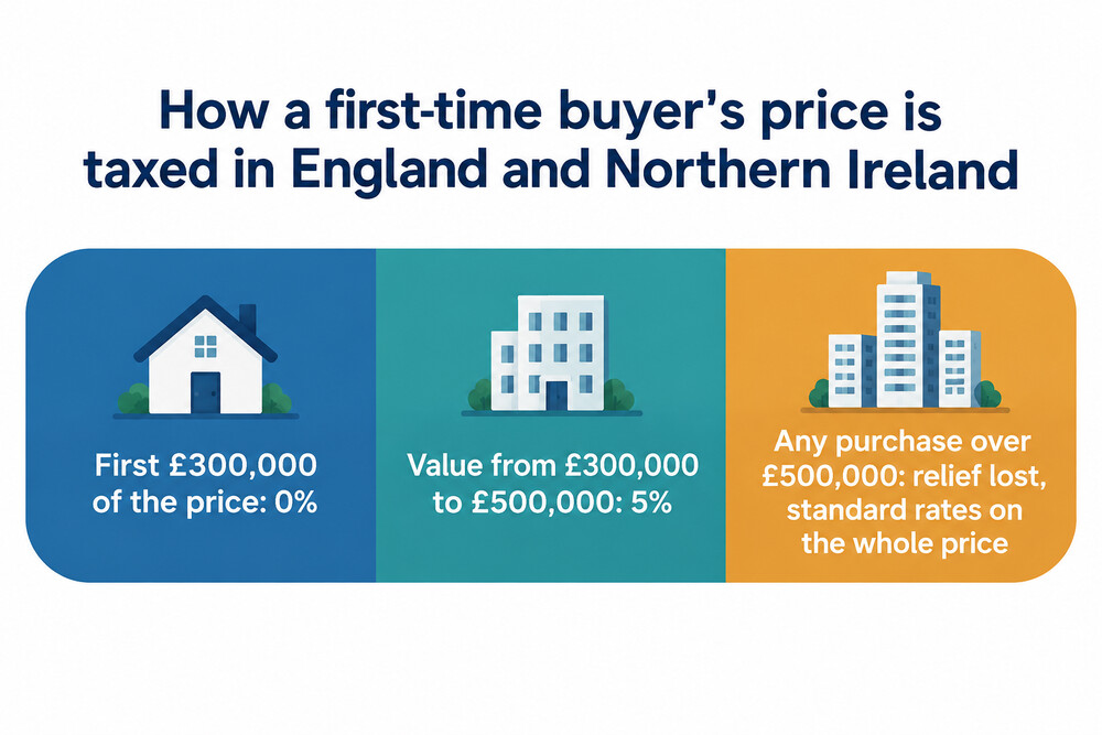 How a first-time buyer's price is split for Stamp Duty