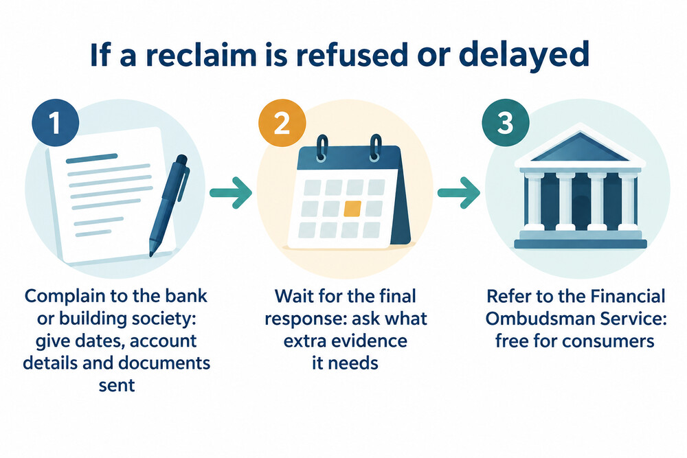 A flow chart of a complaint moving from the bank to the Financial Ombudsman Service