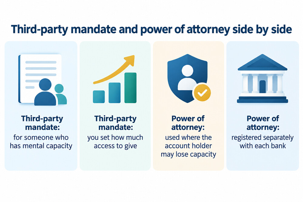 How a third-party mandate and a power of attorney compare