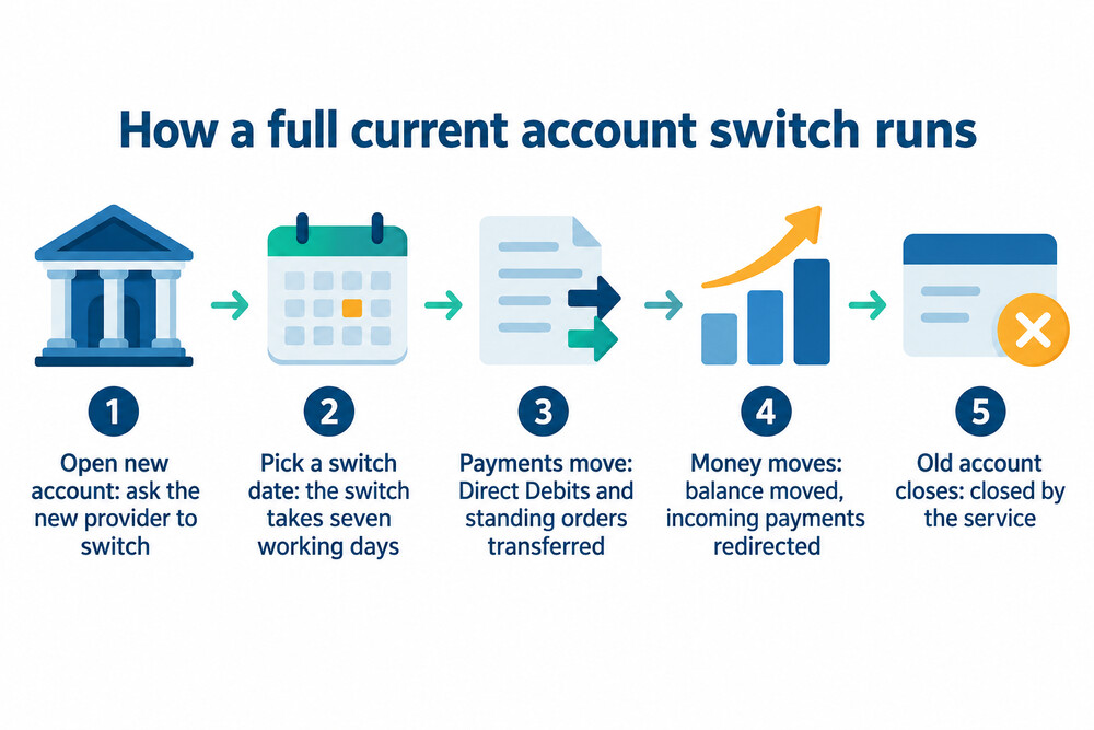 How a full current account switch runs