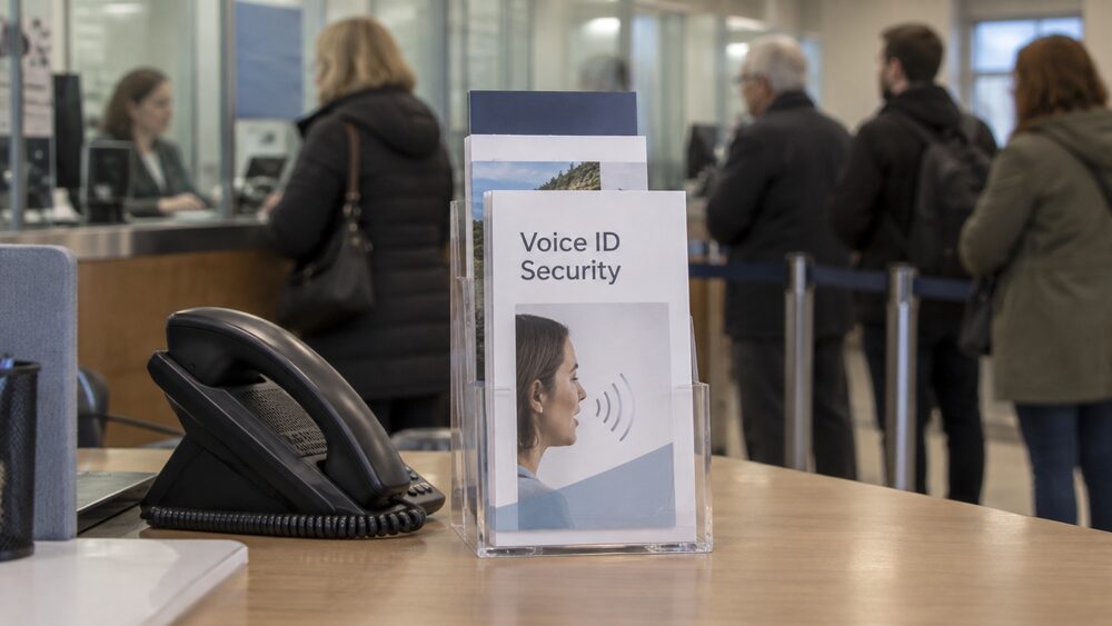 Voice ID and biometric security checks with your bank