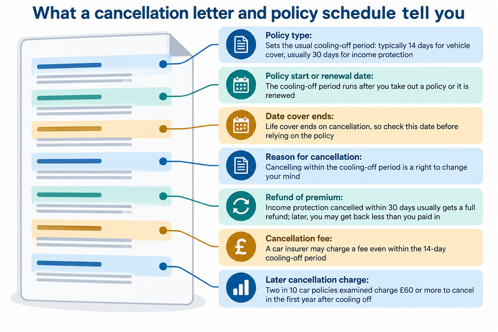 A cancellation letter from an insurer explaining that a policy is being ended