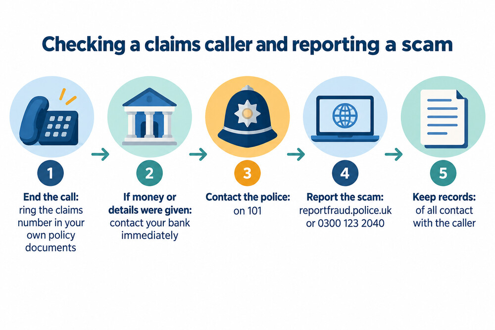 How to check a claims caller and report a scam, from ending the call to reporting it