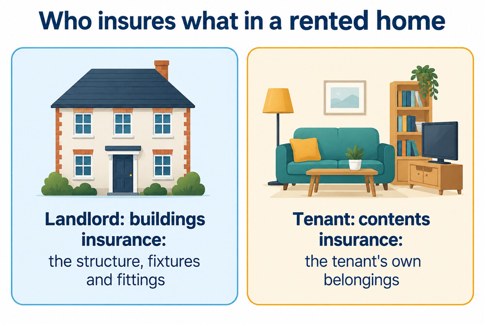 How home insurance is split between a landlord and a tenant