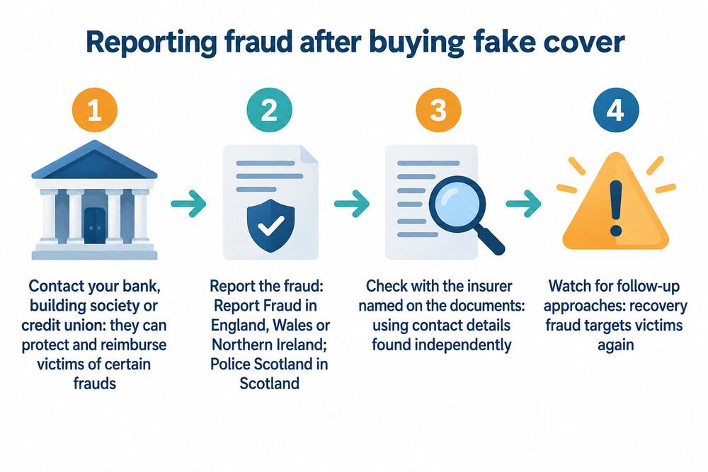 How a ghost broking victim reports the fraud and protects their money