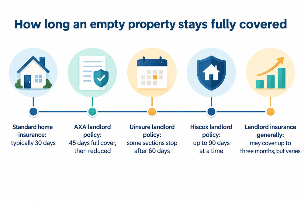 How long different policies cover an empty let property