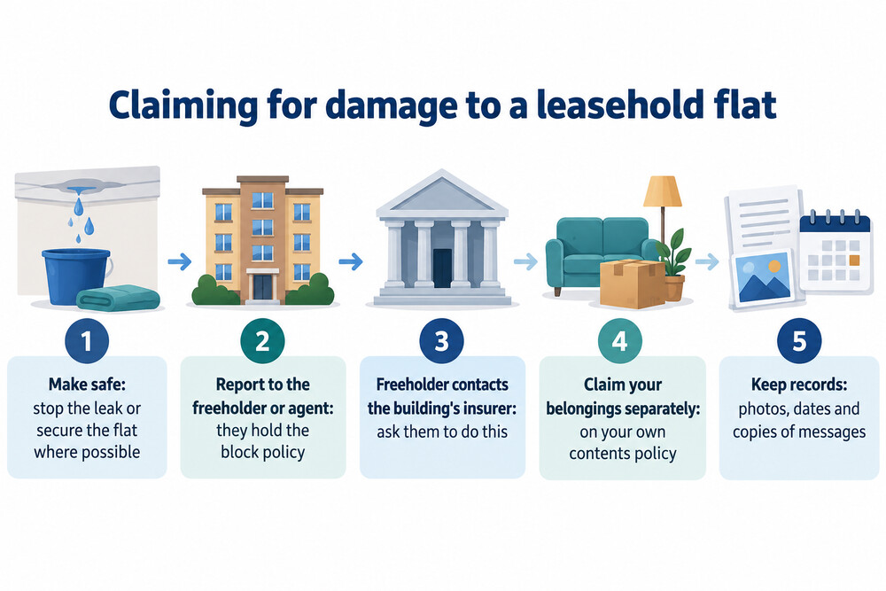 How a claim works when the freeholder holds the block policy