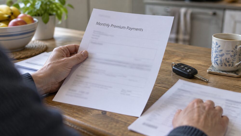 Paying monthly for insurance