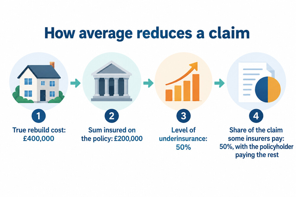 How the average clause reduces a claim when a home is underinsured