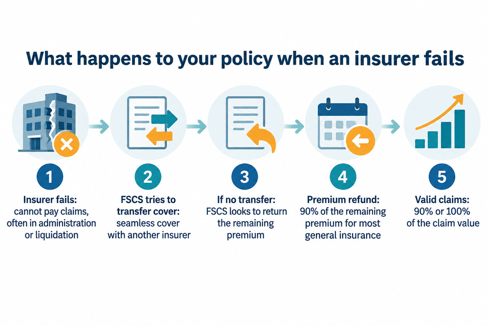 How a failed insurer's policies are dealt with, in order
