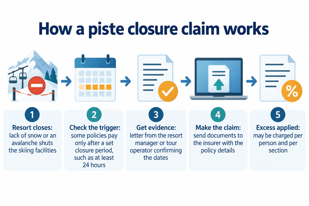 How a piste closure claim works, from the resort closing to the payout