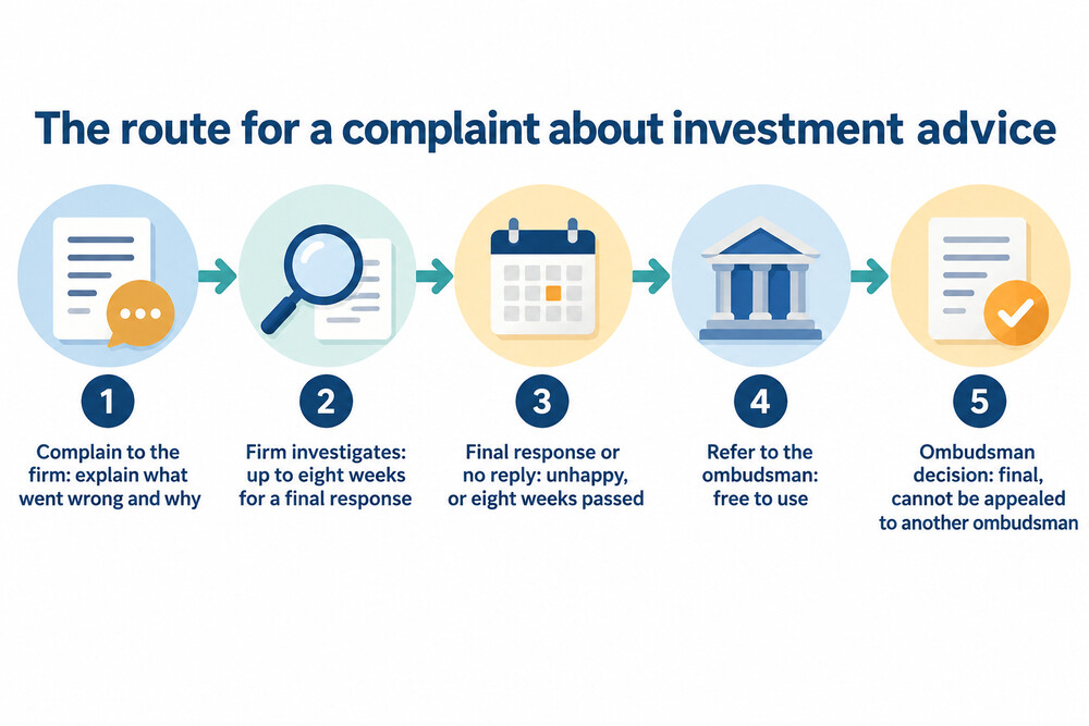 How a complaint about investment advice moves from the firm to the ombudsman