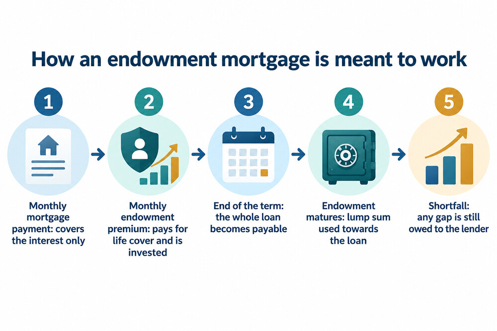 How an interest-only mortgage and an endowment work side by side over the term