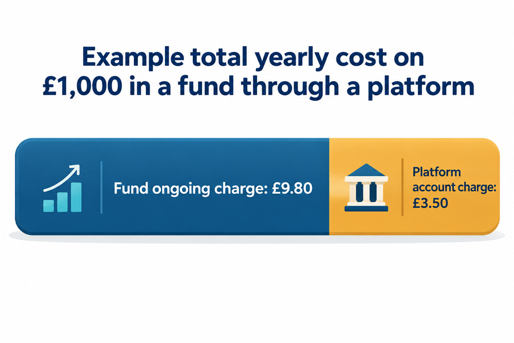 A breakdown of the charges that make up the total cost of holding a fund