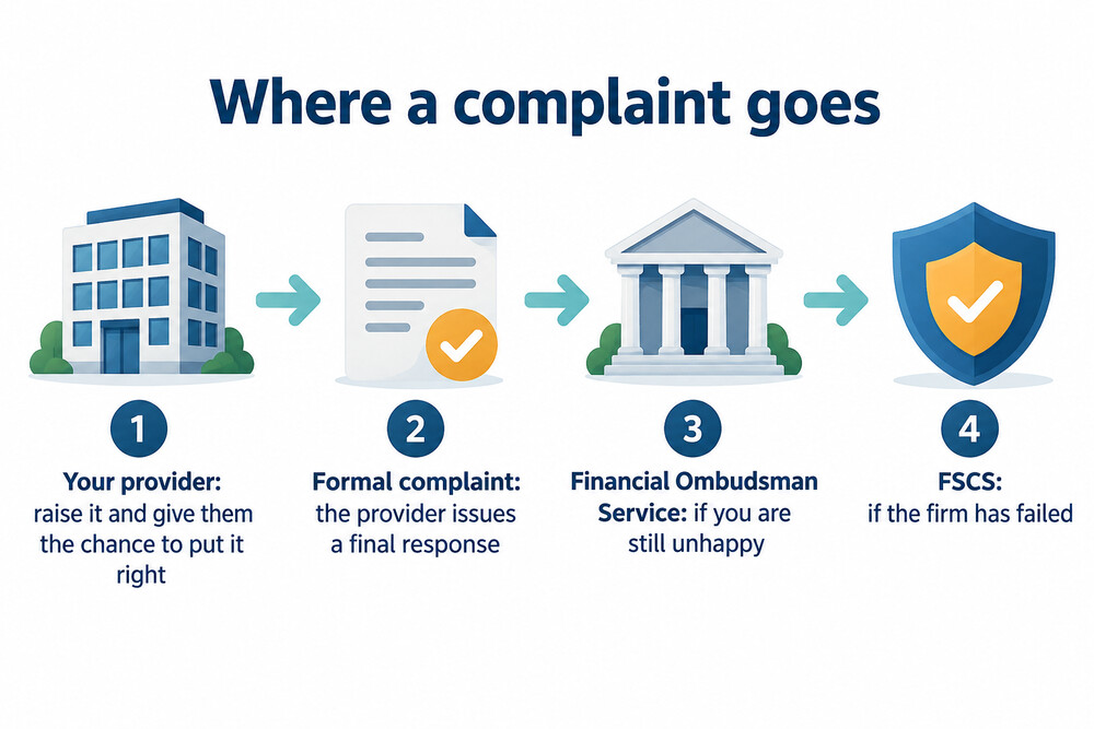 The order of a complaint about an investment account