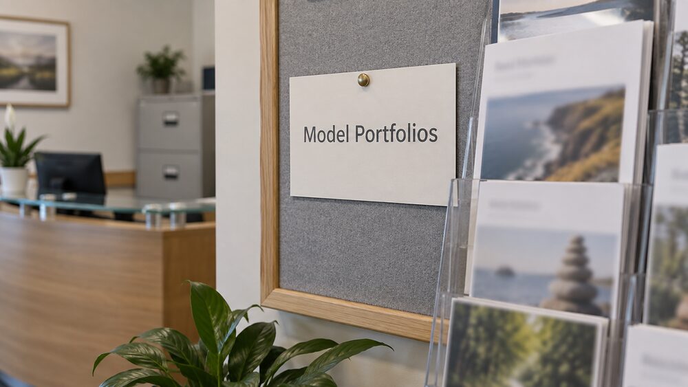 How are deposits and withdrawals treated in a model portfolio?