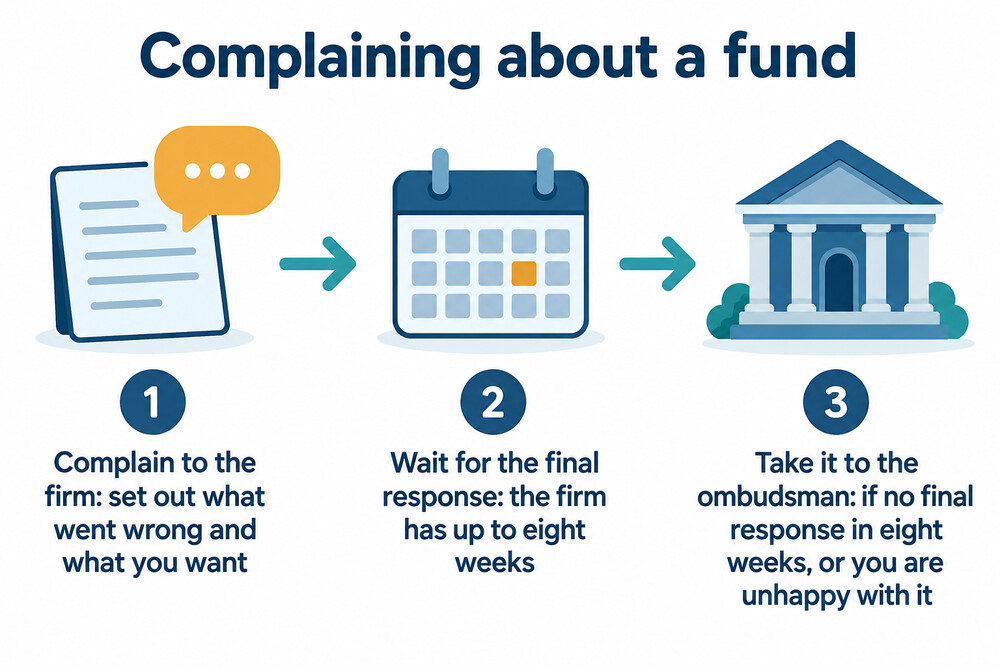 How a complaint about a fund moves from the firm to the ombudsman