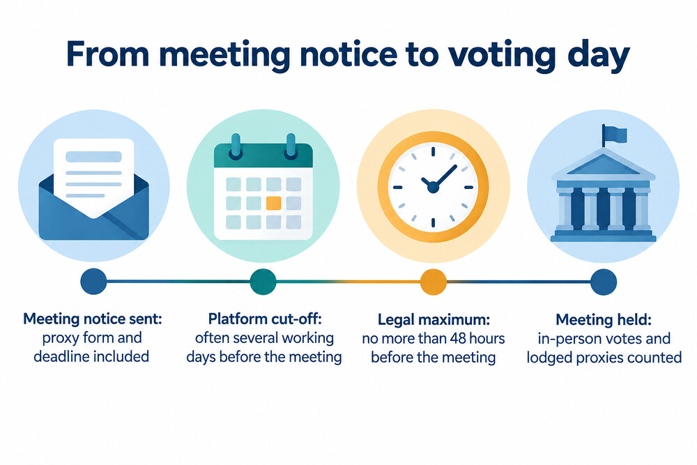 A timeline showing the legal 48-hour deadline and an earlier platform cut-off