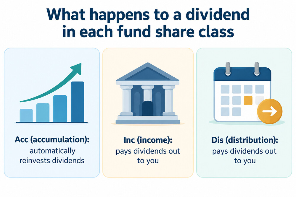 Two paths for a dividend: paid out as cash or used to buy more shares